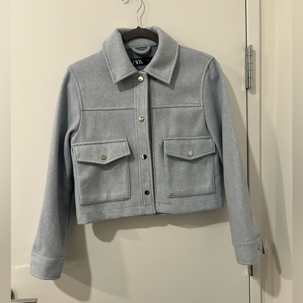 Blue bomber jacket